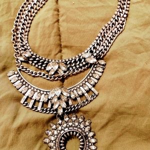 Jewelry sterling Statement medallion necklace
